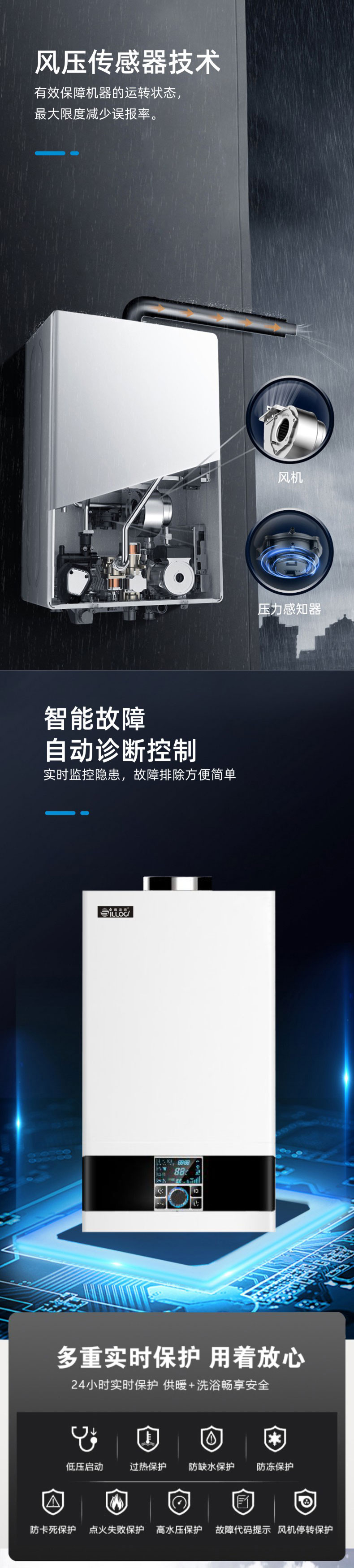 西洛德壁掛爐西諾安全技術